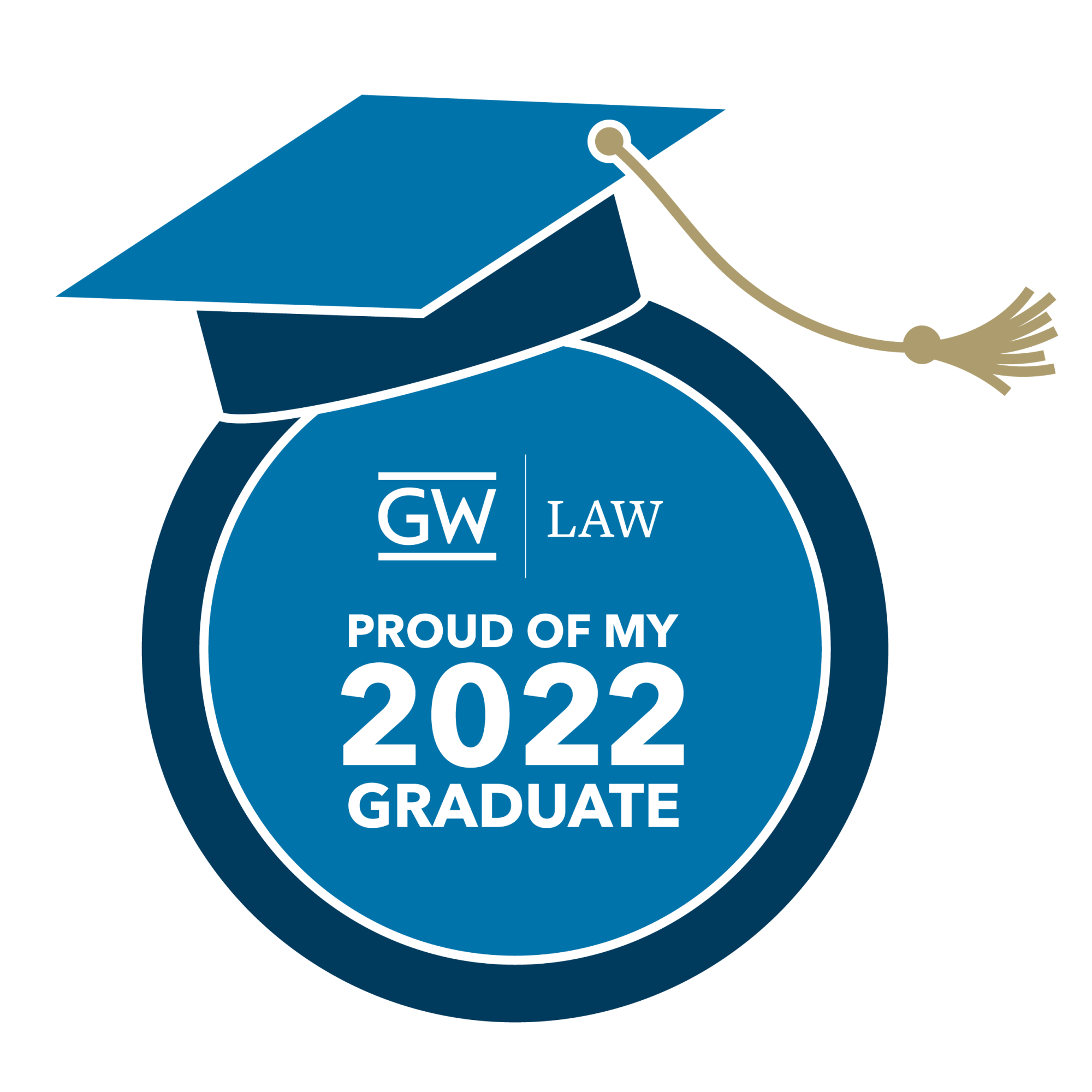 Proud of my 2022 Graduate GW Law social sticker